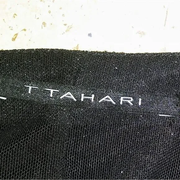 Tahari Sheath Dress Black/Gold Side Knot Sleeveless nwot - Picture 8 of 13